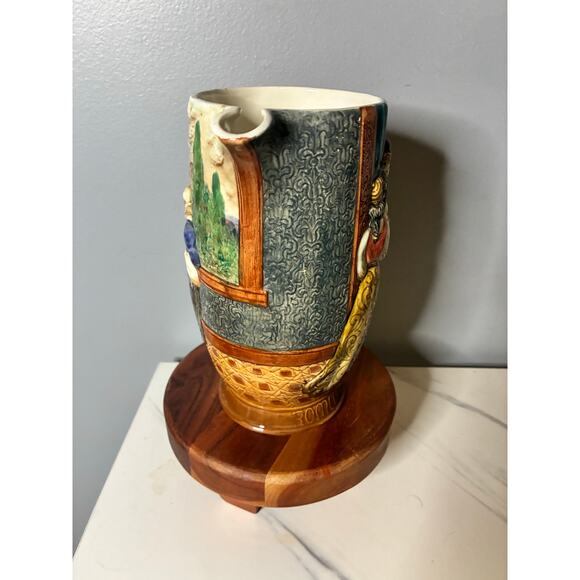 Beswick England “Romeo & Juliet” 1214 Pitcher – Large Hand-Painted Jug – As is - Picture 2 of 10